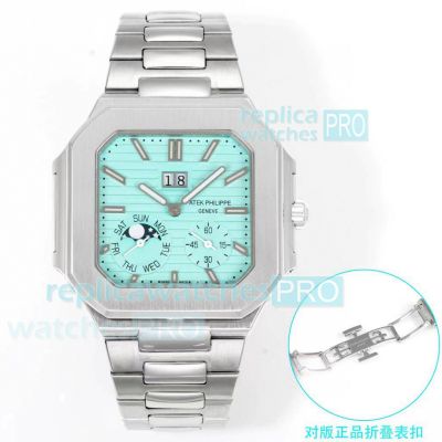 3K Factory Super Clone Patek Philippe Cubitus Swiss 240ps Tiffany Chronograph Watch 